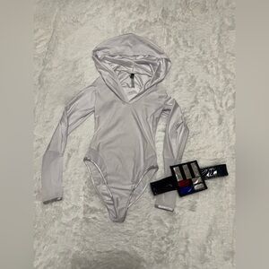 New small Forplay Starwars space festival costume bodysuit cosplay outfit hood